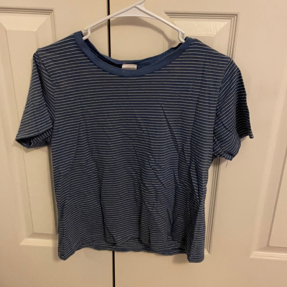 Blue striped t shirt